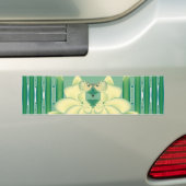 Gele Rose Bumpersticker (Op auto)