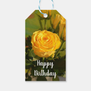 Gele Rose Cadeaulabel