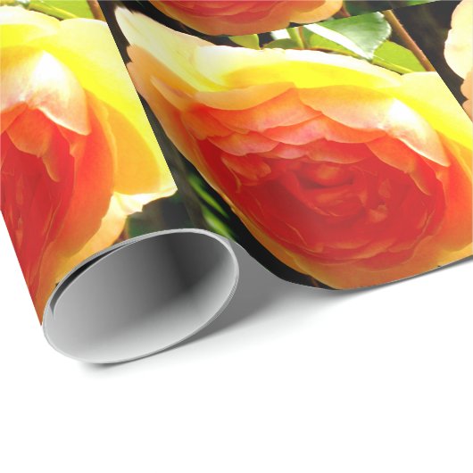 Gele Rose Cadeaupapier (Rol Hoek)