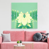 Gele Rose Canvas Afdruk (Insitu (Woonkamer))