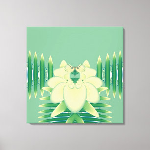 Gele Rose Canvas Afdruk