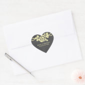 Gele Rose Chalkboard Wedding Stickers (Envelop)