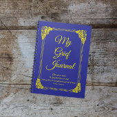 Gele Rose Cluster Grens op Blue Grief Journal Notitieboek