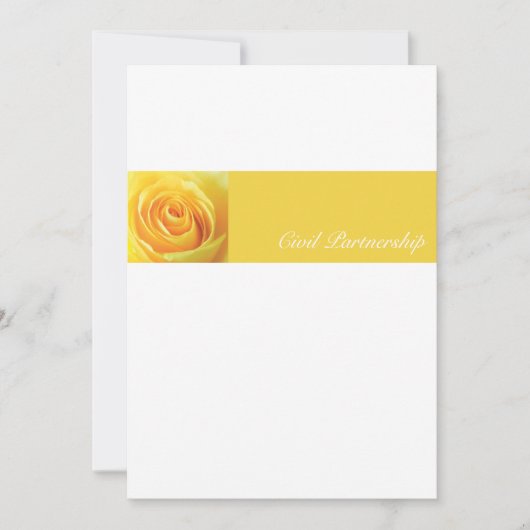 Gele Rose - CP Uitnodiging (Voorkant)