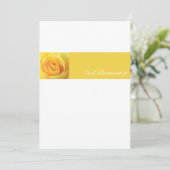 Gele Rose - CP Uitnodiging (Staand voorkant)