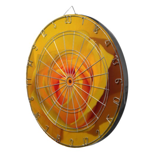 Gele Rose Dartbord (Voorkant Rechts)