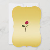 Gele Rose & Elegant Gold Birthday Party Kaart (Achterkant)