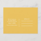 Gele Rose Elegante Bloemen Huwelijk Save the Date Aankondigingskaart (Achterkant)