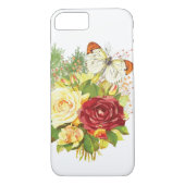 Gele Rose en een Butterly Case-Mate iPhone Case (Achterkant)