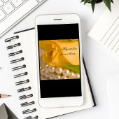 Gele Rose en parelbruiloft Kaart