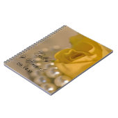 Gele Rose en White Pearls Wedding Guest Book Notitieboek (Linkerzijde)