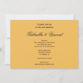 Gele Rose en White Pearls Wedding Invitation Kaart (Achterkant)