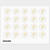 Gele Rose Envelope Seal Ronde Sticker (Vel)