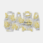 Gele Rose Favor Box Bedankdoosjes (Uitgevouwen)