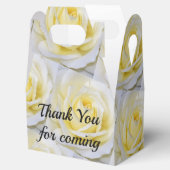 Gele Rose Favor Box Bedankdoosjes (Geopend)
