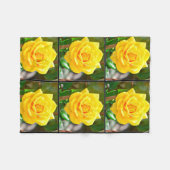 Gele Rose Fleece Blanket (Voorkant (Horizontaal))