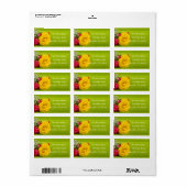 Gele Rose Floral Address Label (Full Sheet)