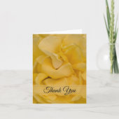Gele Rose Floral Hartelijk dank Bedankkaart (Voorkant)