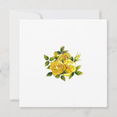 Gele Rose Floral Vrijgezellenfeest Square Kaart (Achterkant)