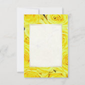 Gele Rose Floral Weddenschap Bedankt (Achterkant)