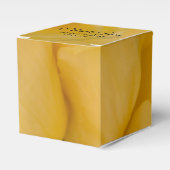 Gele Rose Floral Wedding Bedankdoosjes (Voorkant Zijde)