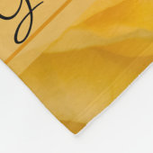 Gele Rose Floral Wedding Fleece Deken (Hoek)