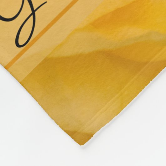 Gele Rose Floral Wedding Fleece Deken (Hoek)