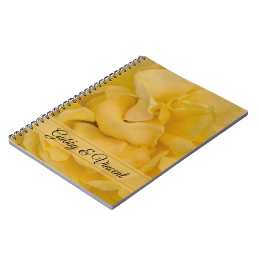 Gele Rose Floral Wedding Notitieboek (Linkerzijde)