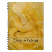 Gele Rose Floral Wedding Notitieboek (Voorkant)