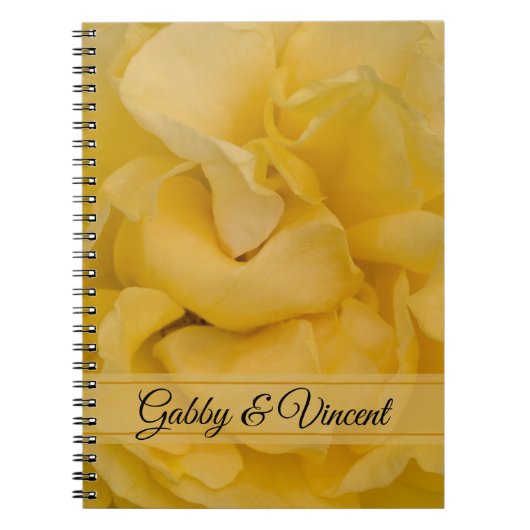 Gele Rose Floral Wedding Notitieboek (Voorkant)