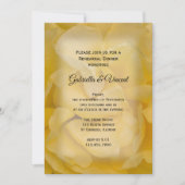 Gele Rose Floral Wedding Rehearsal Dinner Kaart (Voorkant)