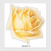 Gele Rose Flower Art Sticker (Vel)