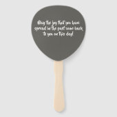 Gele Rose Flower Floral 80th Birthday Party Handwaaier (Achterkant)