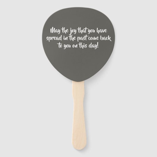 Gele Rose Flower Floral 80th Birthday Party Handwaaier (Achterkant)