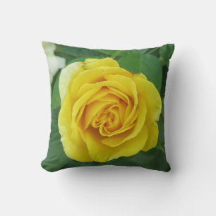 Gele Rose Foto Pillow Natuur Lovers Gardeners Kussen