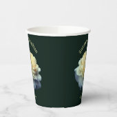 Gele Rose Gepersonaliseerde Bruid Papieren Bekers (Links)