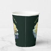 Gele Rose Gepersonaliseerde Bruid Papieren Bekers (Rechts)