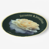 Gele Rose Gepersonaliseerde Bruid Papieren Bordje (Gekanteld)