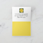 Gele Rose Grateful for All Good Thans Bedankkaart (Binnen)