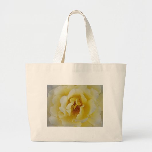 Gele Rose Grote Tote Bag (Voorkant)