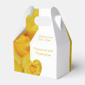 Gele Rose Hart Ontwerp bruiloft Bedankdoosjes (Achterkant)