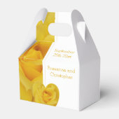 Gele Rose Hart Ontwerp bruiloft Bedankdoosjes (Voorkant Zijde)