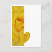 Gele Rose Hart Ontwerp bruiloft receptie Informatiekaartje (Achterkant)