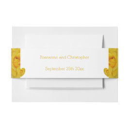 Gele Rose Hart Ontwerp bruiloft Uitnodigingen Wikkel