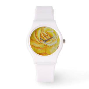 Gele Rose Horloge