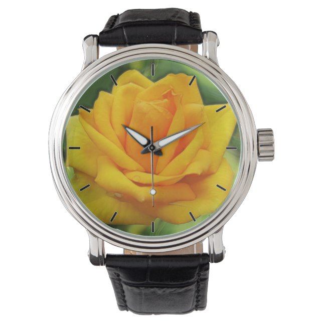 Gele Rose Horloge (Voorkant)