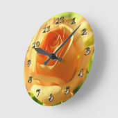 Gele Rose in Full Bloom Ronde Klok (Hoek)