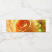 Gele Rose in Full Bloom Waterfles Etiket (Enkel label)