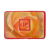 Gele Rose is de beste gepersonaliseerde monogramme Badmat (Voorkant)