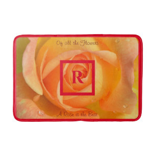 Gele Rose is de beste gepersonaliseerde monogramme Badmat